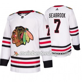Chicago Blackhawks Brent Seabrook 7 Adidas 2019-2020 Weiß Trikot Authentic - Herren